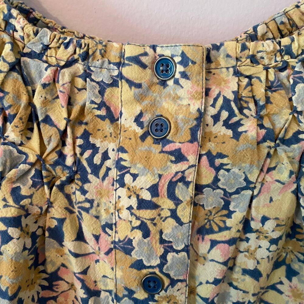 Free People Women's James Smock Top, Chambray Combo - Picture 8 of 16